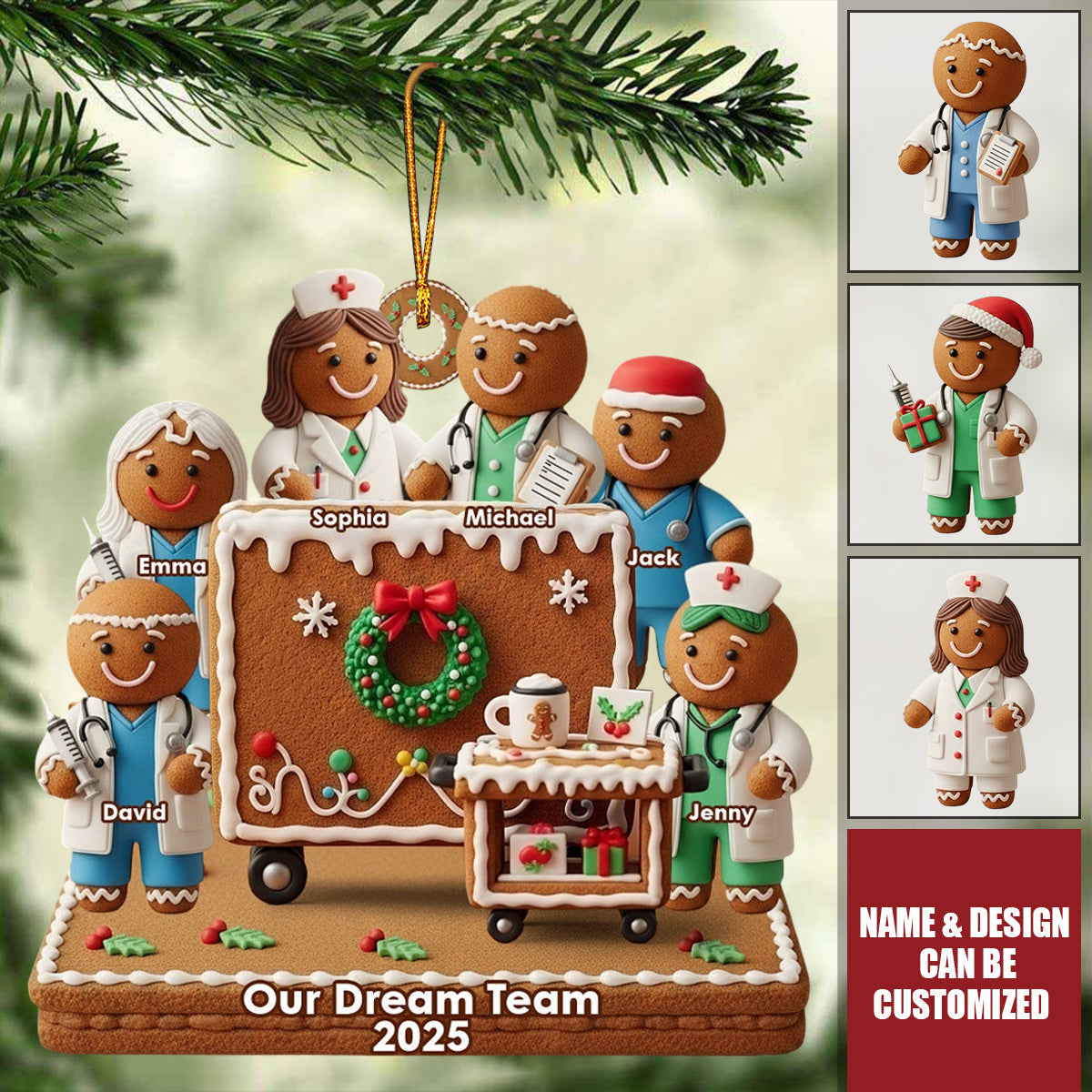 Hospital Dream Team - Personalized Nurse Acrylic Ornament