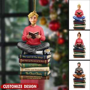 Personalized Book Lover Christmas Ornament - Gift For Book Lover
