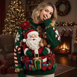 Adorable Santa Claus Ugly Sweater - Gifts For Christmas