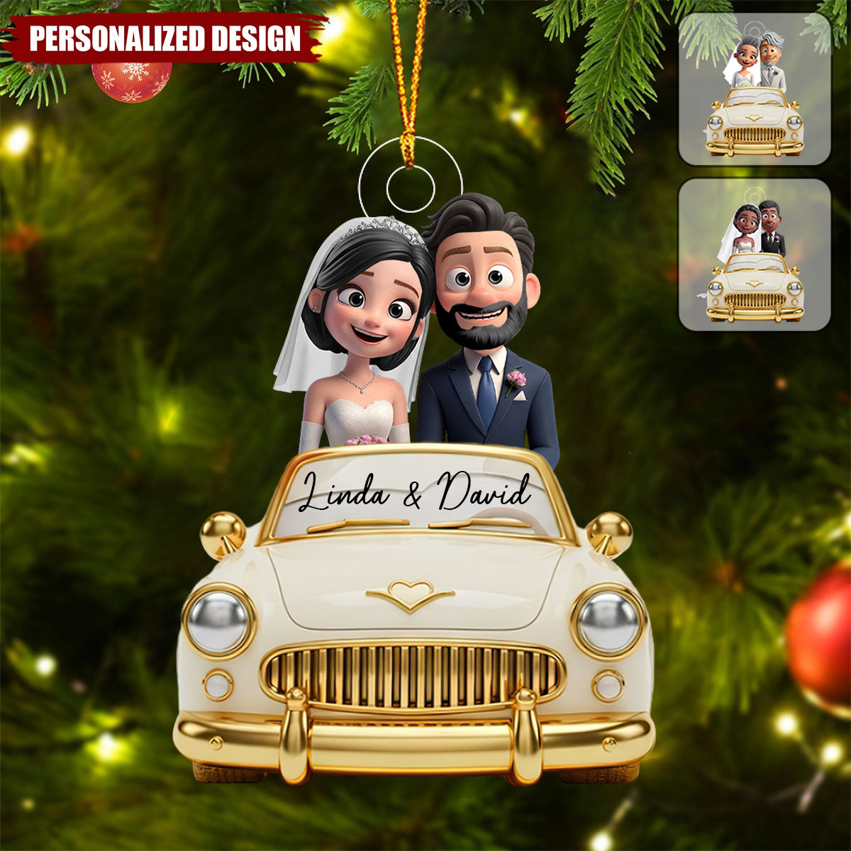 Personalized Anniversary Wedding Couple Ornament-Gifts For Couple