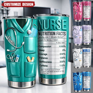 Nurse Nutritional Facts - Personalized Nurse Tumbler