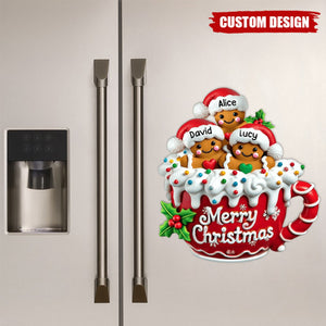 Merry Christmas - Personalized Decal/Sticker, Gift For Family