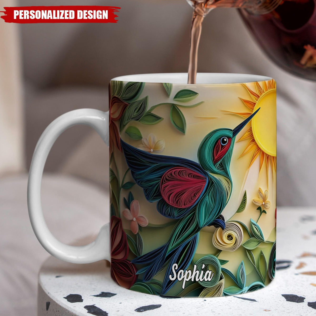 Personalized Hummingbird Mug-Memorial Gift For Family/Friends