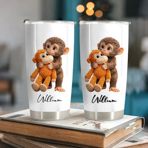 Personalized Punch Monkey Tumbler - Gift For Birthday & Holiday