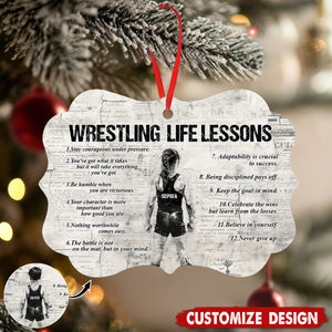 Personalized Wrestling Kid Boy Ornament - Gift For Wrestling Lovers