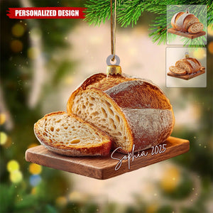 Personalized Sourdough Bread Christmas Ornament