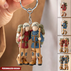 Hiking Partners For Life-Personalized Hiking Keychain