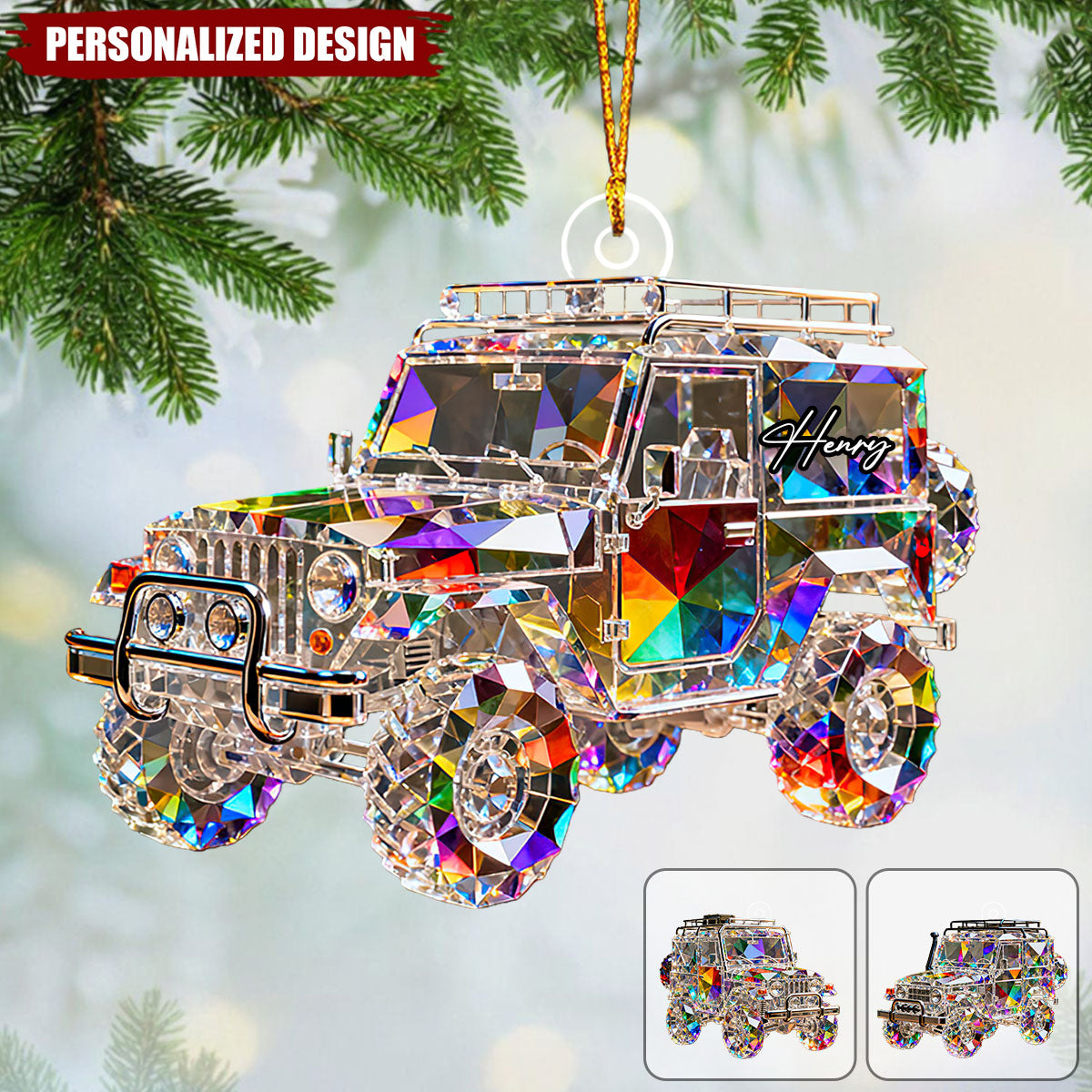 Personalized Car Crystal Ornament