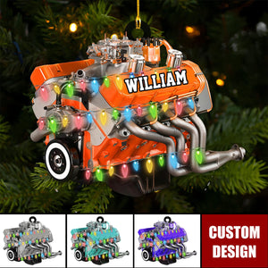 Personalized Drag Racing Engine Christmas Ornament, Gift For Racing Lovers - 2024 New Release