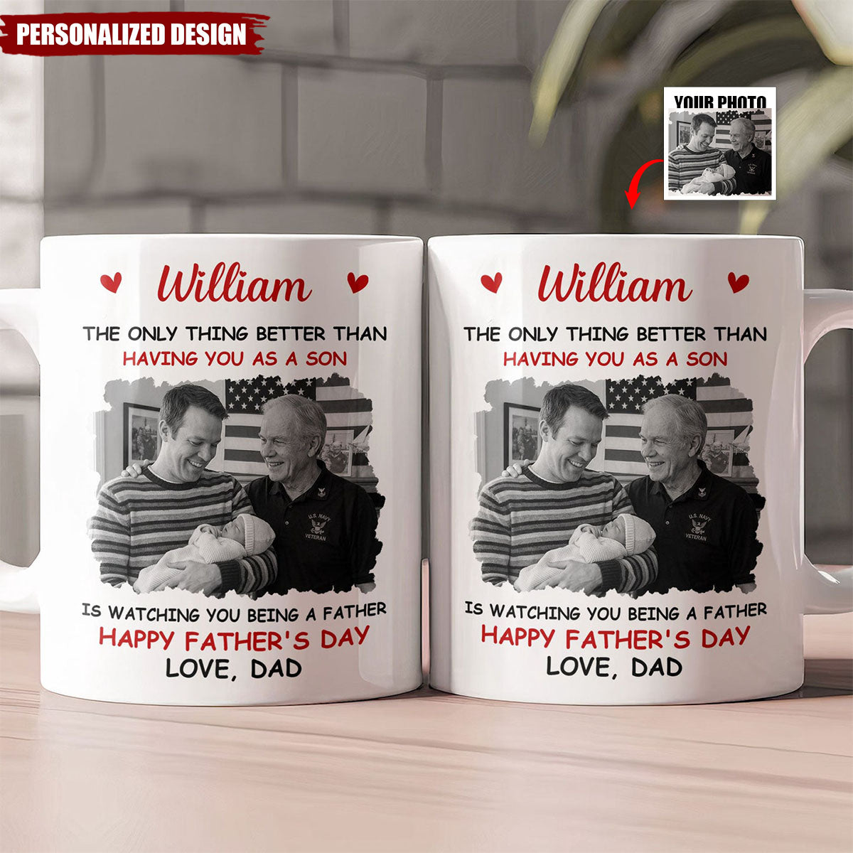 Personalized Mother's Day/Father's Day Mug-Gift For Son, Daughter