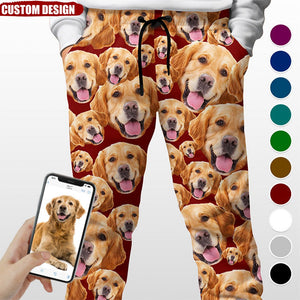 Custom Photo Puppies Are Forever - Dog & Cat Personalized Custom Unisex Sweatpants - Christmas Gift For Pet Owners, Pet Lovers