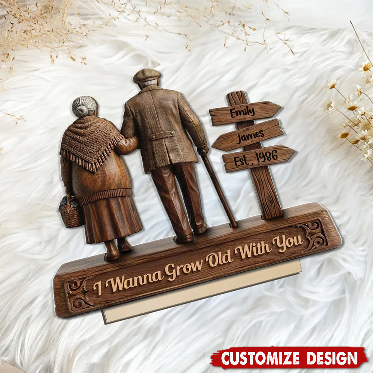 Personalized  Wooden Plaque -Gift for Couple
