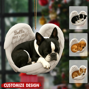 Personalized Dog Sleeping Angel Ornament - Gifts For Dog Loss