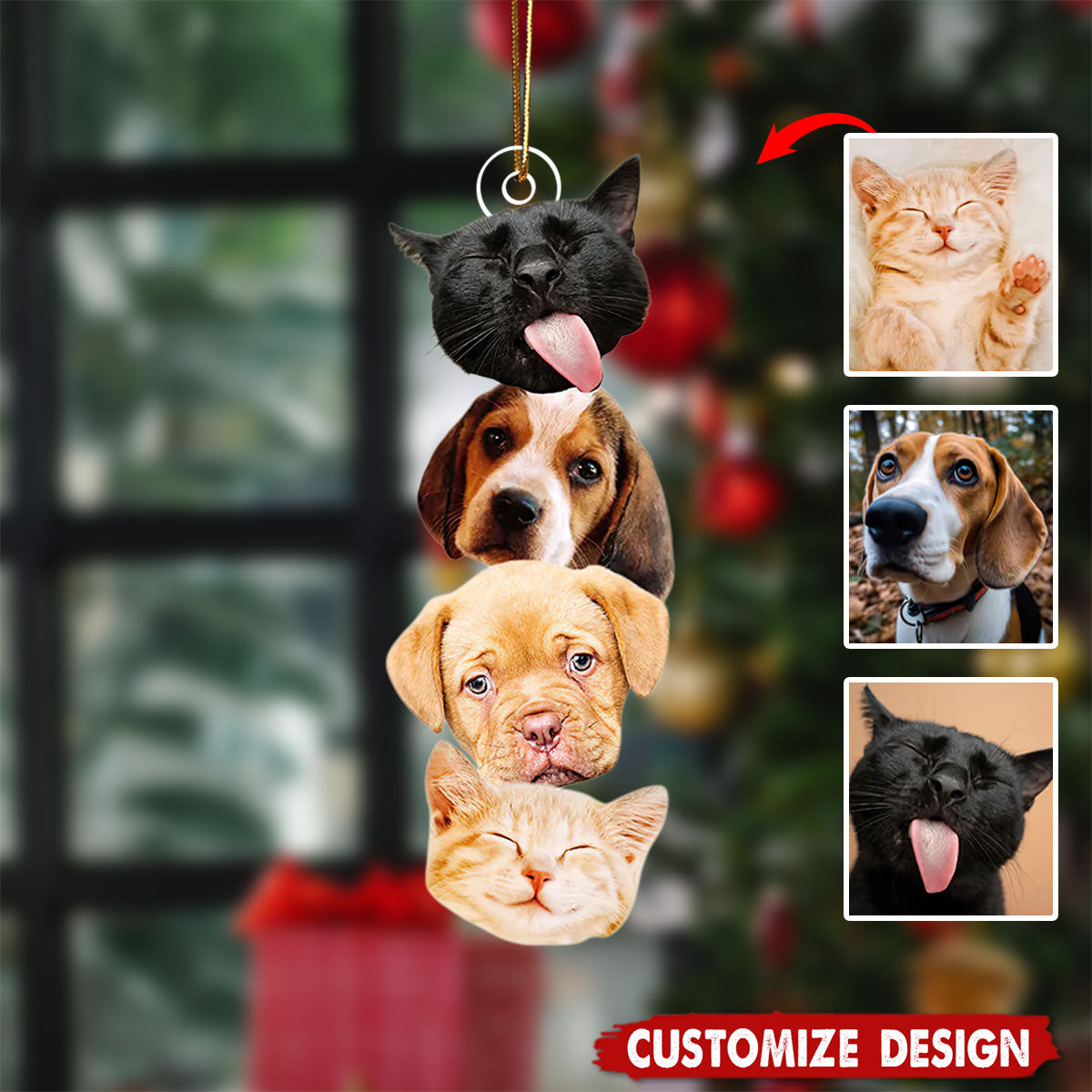 Merry Petmas - Personalized Dog Ornament