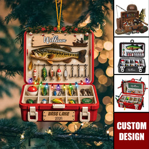 Personalized Fishing Tackle Box Ornament - Gift For Fishing Lovers