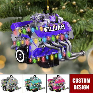 Personalized Drag Racing Engine Christmas Ornament, Gift For Racing Lovers - 2024 New Release