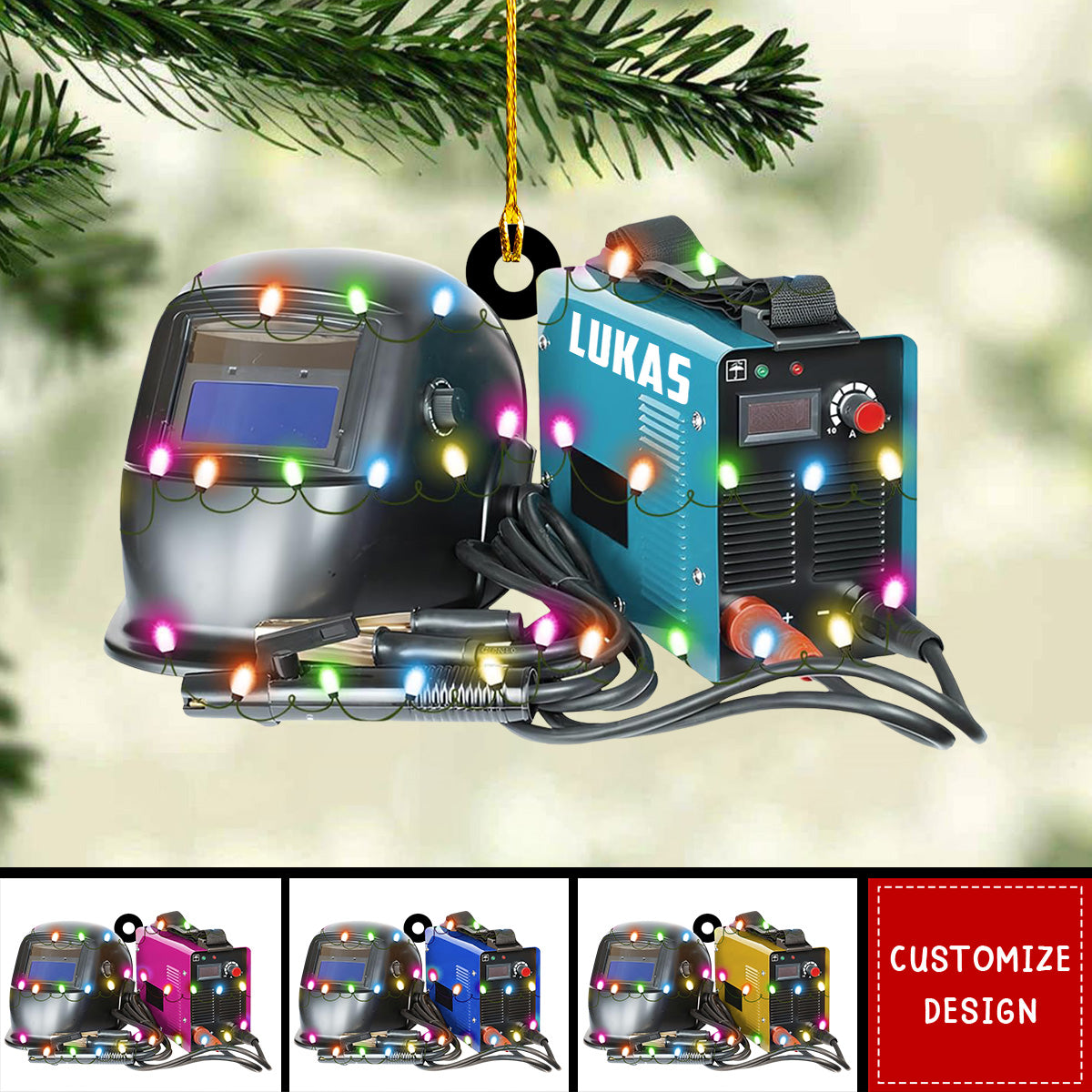 Personalized Welder Christmas Ornament - 2024 New Release