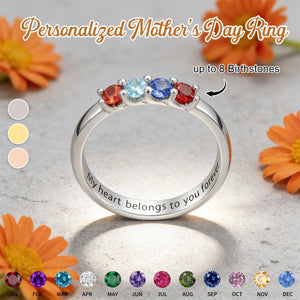 Personalized Birthstones Ring-Mother's Day Gift for Mom Grandma