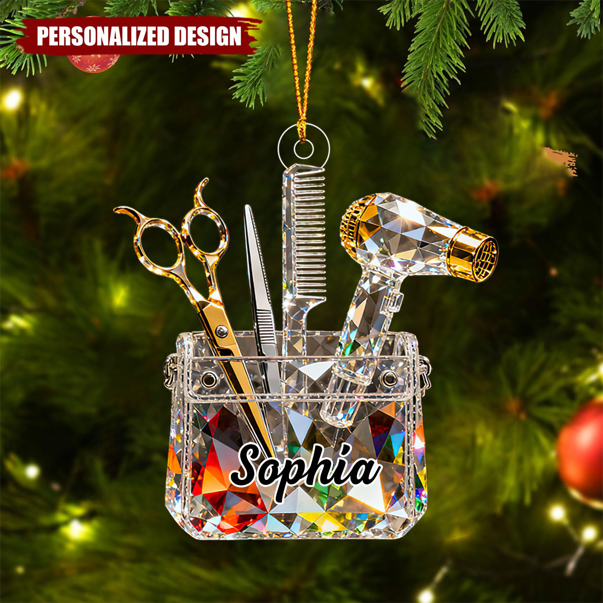 Personalized Barber Tool Kit Ornament