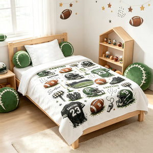Personalized American Football Blanket, American Football Gift