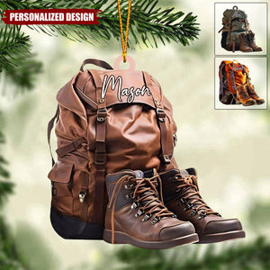 Personalized Hiking Acrylic Christmas Ornament-Gift for Hikers