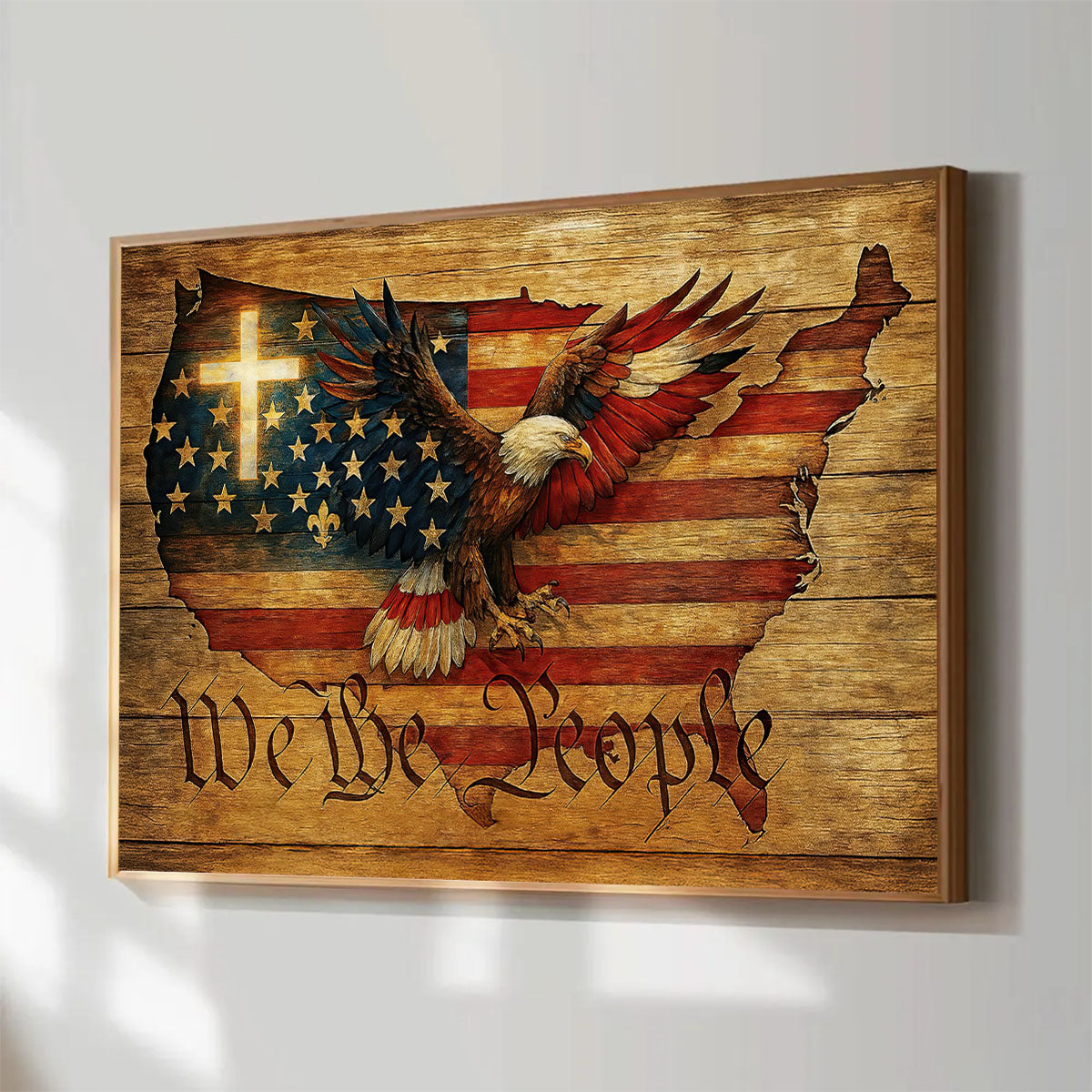 We The People-July 4th God Eagle Poster-Gift For Christians, Eagle Lovers