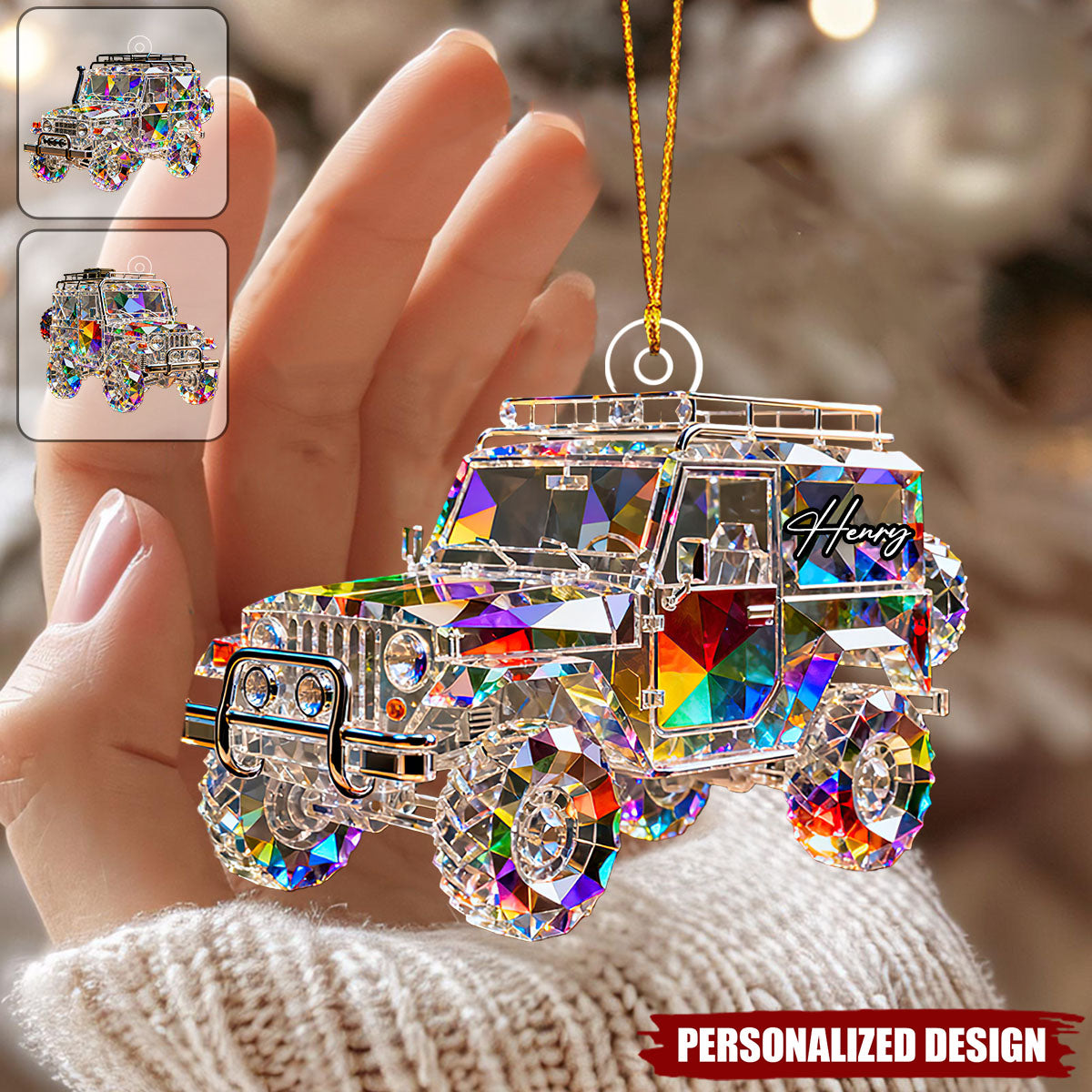 Personalized Car Crystal Ornament