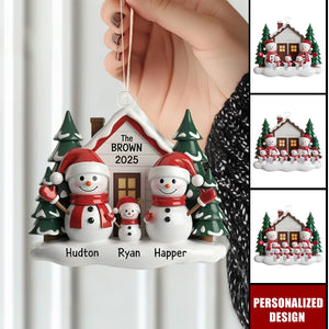Personalized Snowman Family Ornament-Christmas Gift For Family