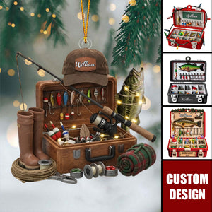 Personalized Fishing Tackle Box Ornament - Gift For Fishing Lovers