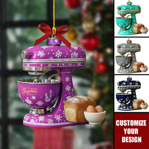 Personalized Christmas Mixer Ornament, Gift for Baker