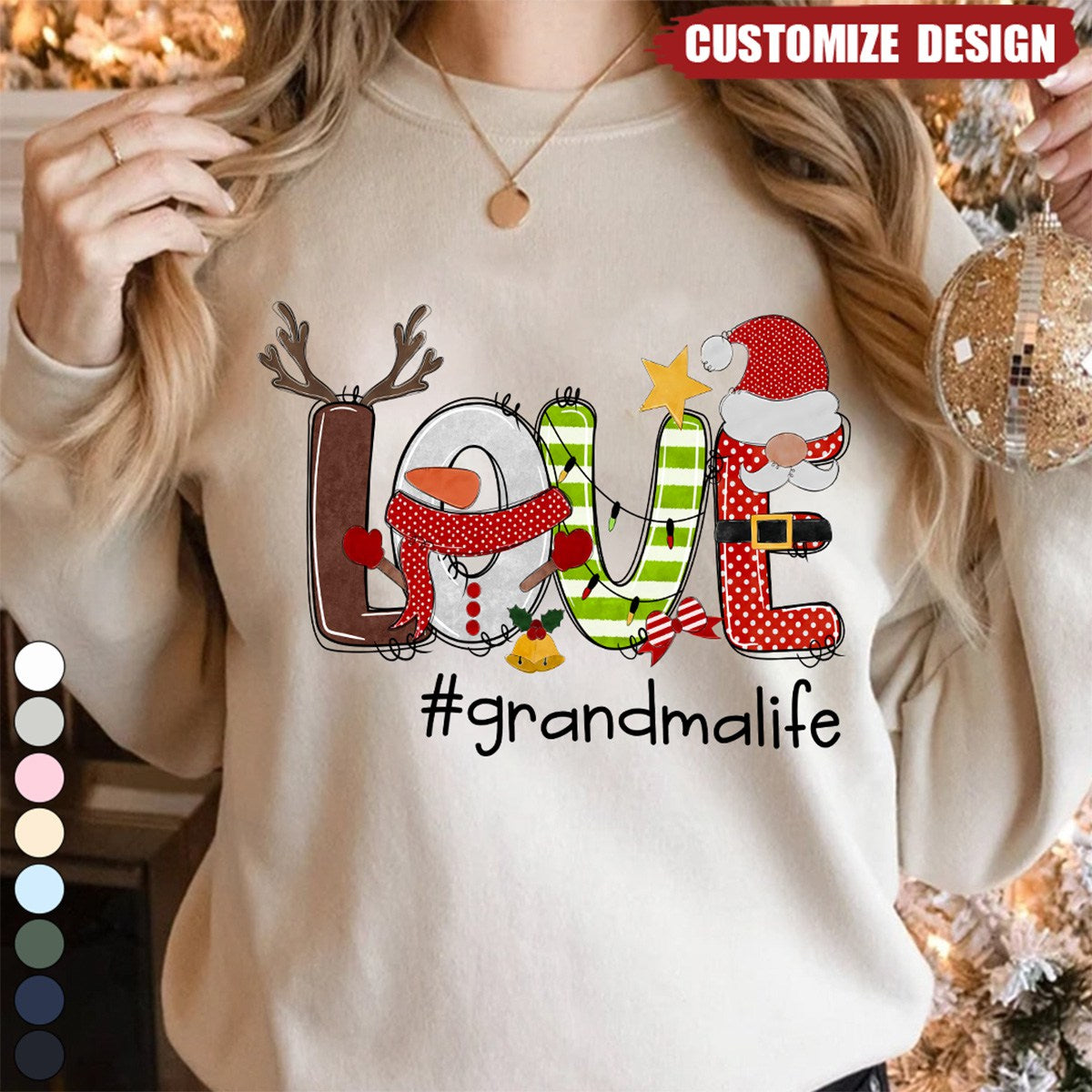 2024 New Release Christmas Snowman Love Grandma and Grandkids Sweatshirt