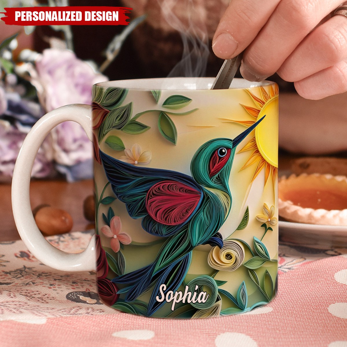 Personalized Hummingbird Mug-Memorial Gift For Family/Friends