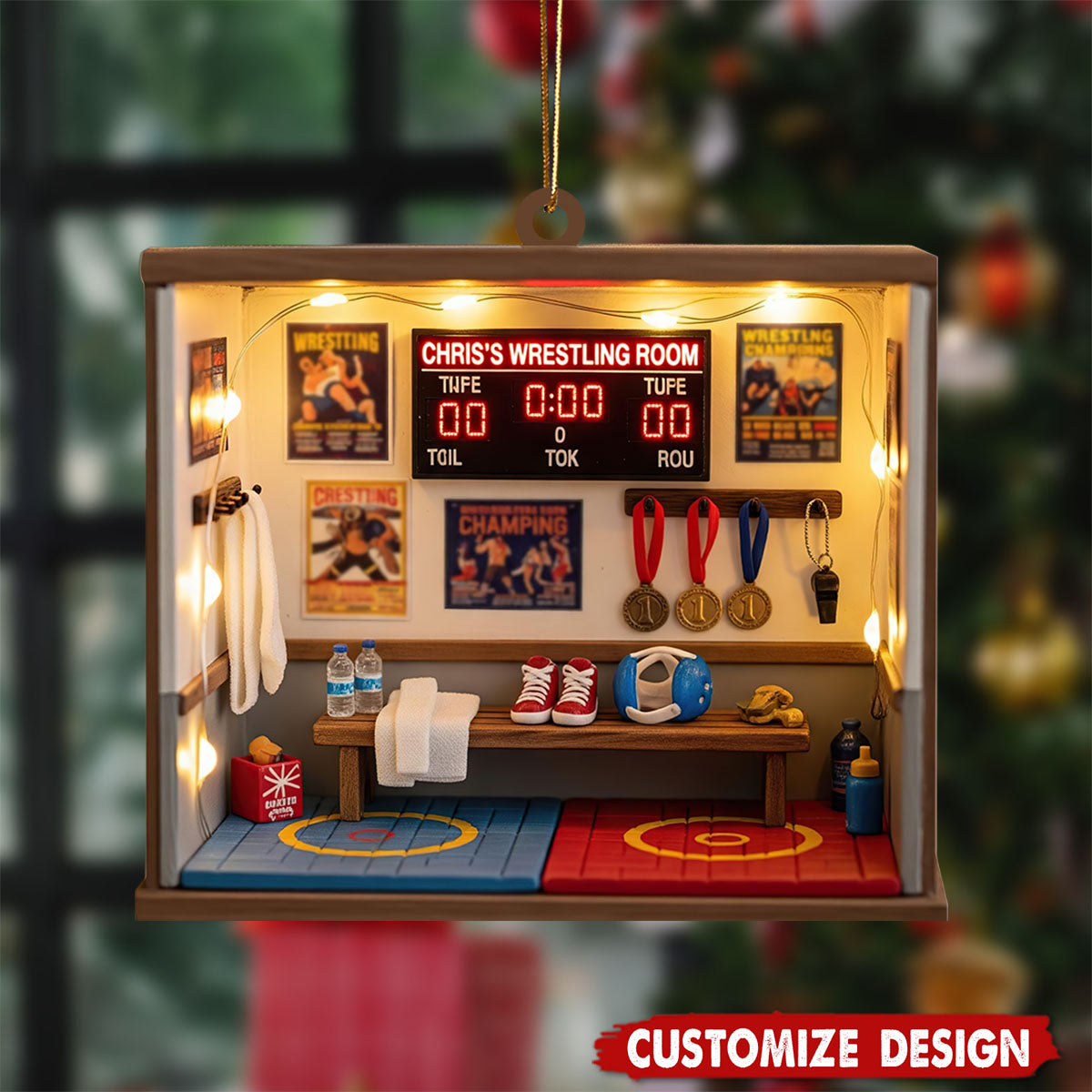 Personalized Wrestling Christmas Ornament - Gift For Wrestler, Wrestling Players Keepsake