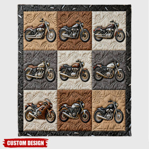 Personalized Motorcycle Blanket - Gift For Biker
