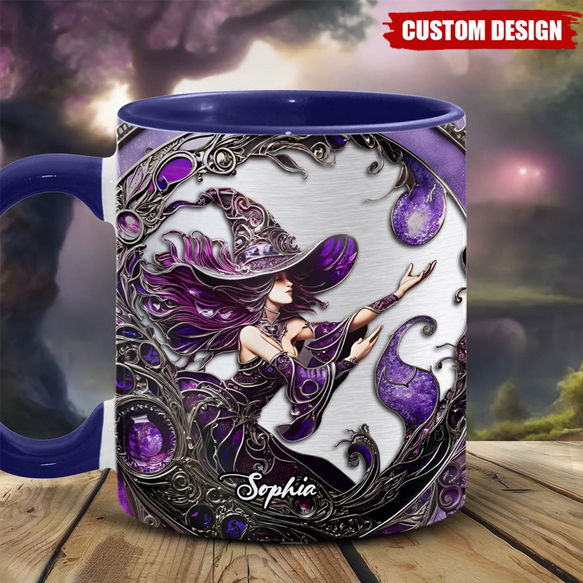 Beautiful Witch - Personalized Witch Accent Mug