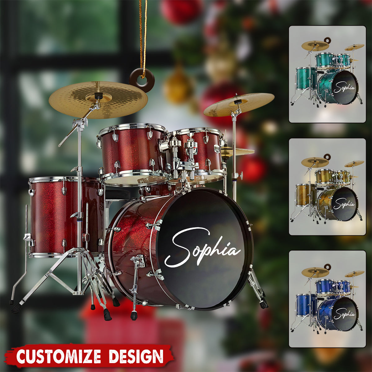 Personalized Drum Ornament - Gifts For Drummer