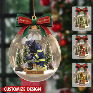 Personalized Gifts For Firefighter Christmas Ornament