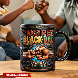 Personalized Dope Black Dad Magic Mug-Gifts For Dads