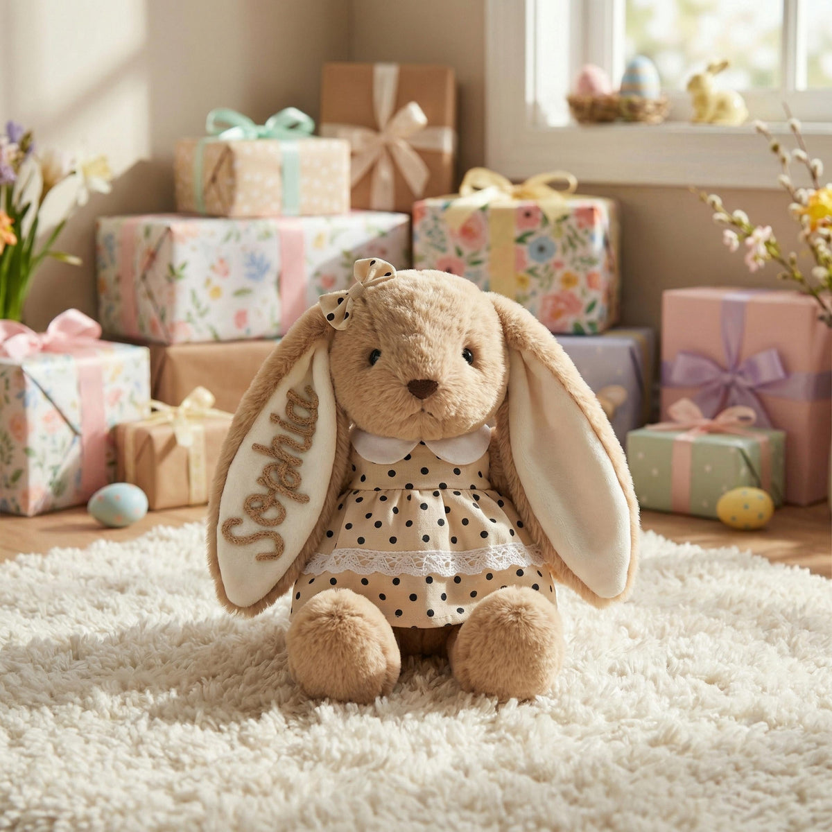 Personalized Bunny Plush - Gift For Girl,Baby,Granddaughter
