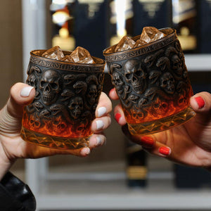 Serpent and Skull Whiskey Glass