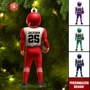 Personalized Kid Football American Christmas Ornament Gift for Football Player