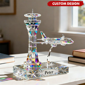 Personalized Airplane Tower Acrylic Plaque
