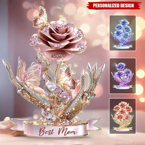 Personalized Mother/Nana Beautiful Rose Acrylic Plaque