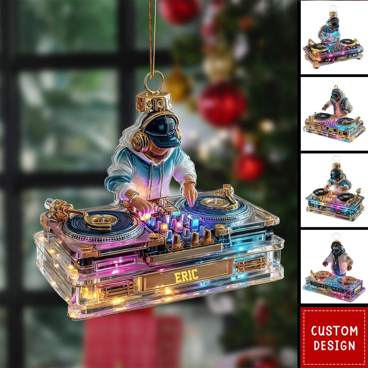 Personalized DJ Booth Design Ornament- Gift For DJ Lovers