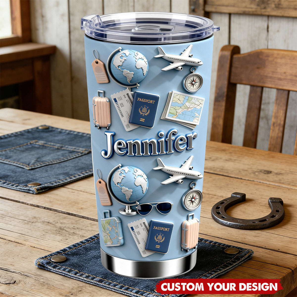 Just A Girl Who Loves Travelings - Personalized Travelling Tumbler