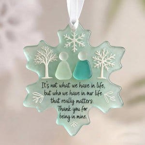 Snowflake-Shaped Ornament Thank You Keepsake