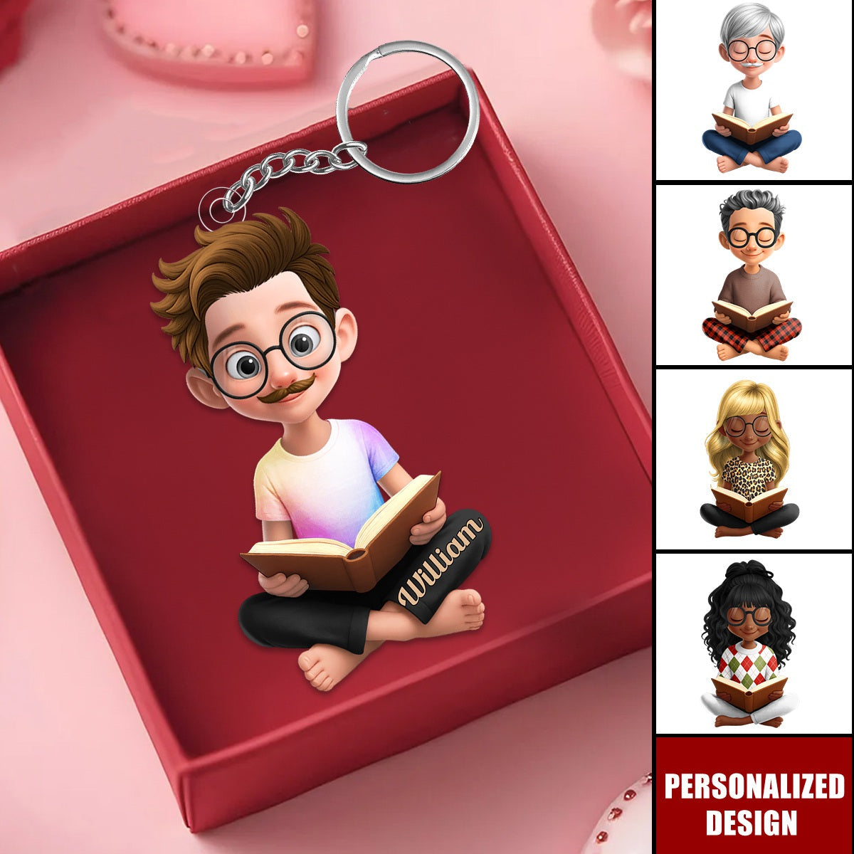 Just A Girl/Boy Who Loves Reading-Personalized Book Lovers Keychain