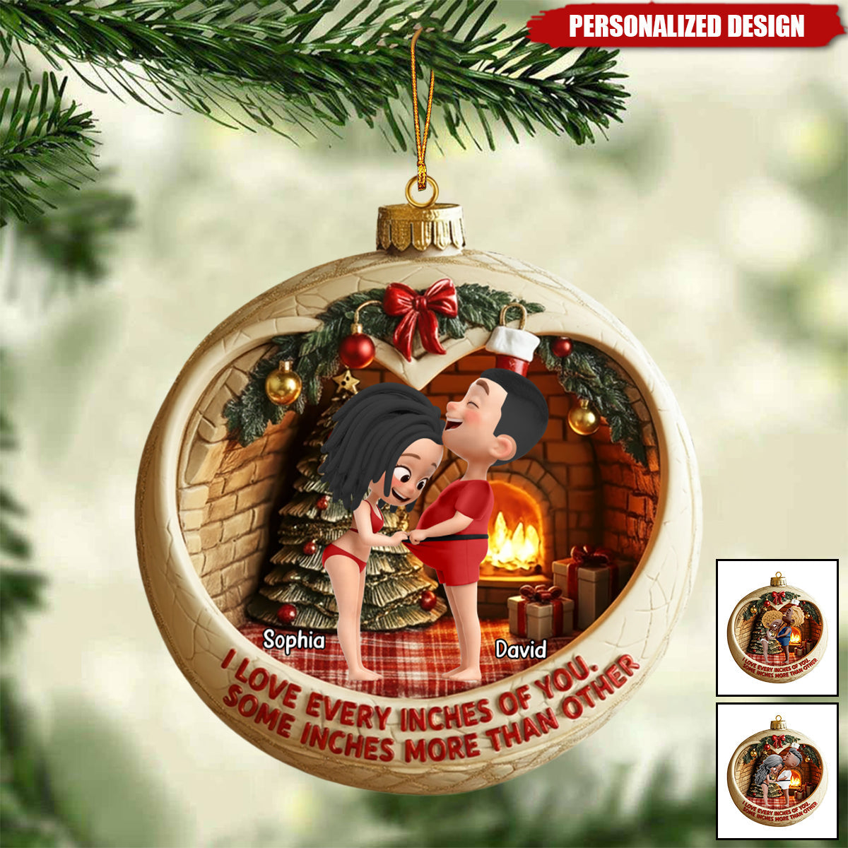 Personalized Curious Couple Ornament-Gifts For Couple