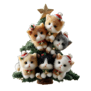 Christmas Kitten Tree Christmas Ornament Gift For Cat Lovers