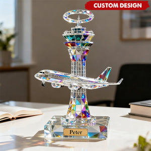 Personalized Airplane Tower Acrylic Plaque